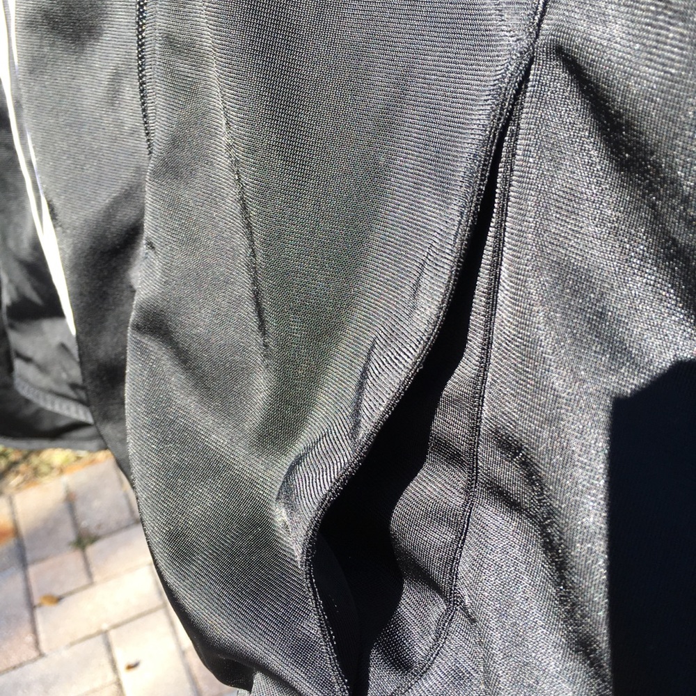 Adidas Youth Medium Zip Up Black and White Jacket - Picture 3 of 7